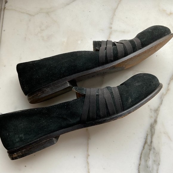 vintage TOKIO KUMAGAI Black Suede Pull On Loafers - Picture 4 of 6